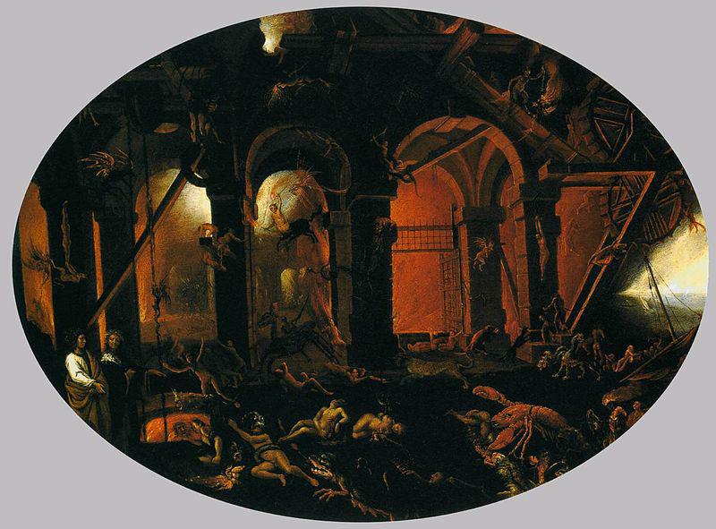 Filippo Napoletano Dante and Virgil in the Underworld oil painting picture